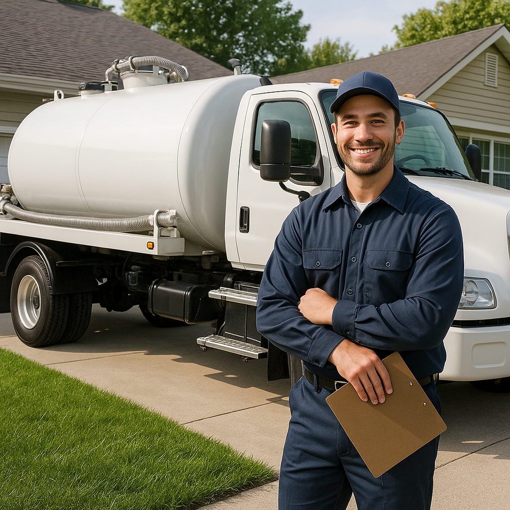 Professional septic service technician ready to help in Palm Bay